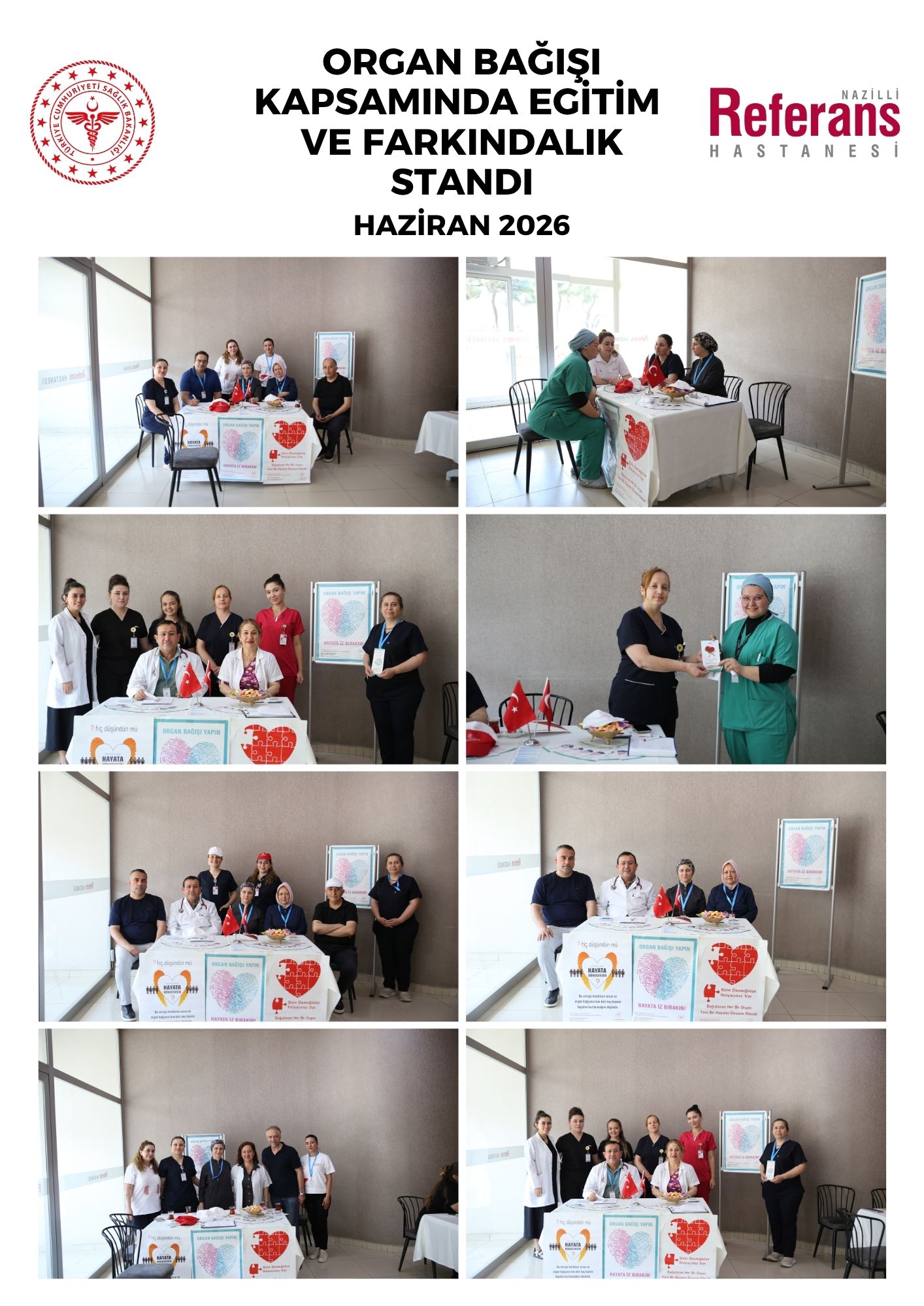 Organ Bağışı kapsamında eğitim ve farkındalık standı Haziran 2026