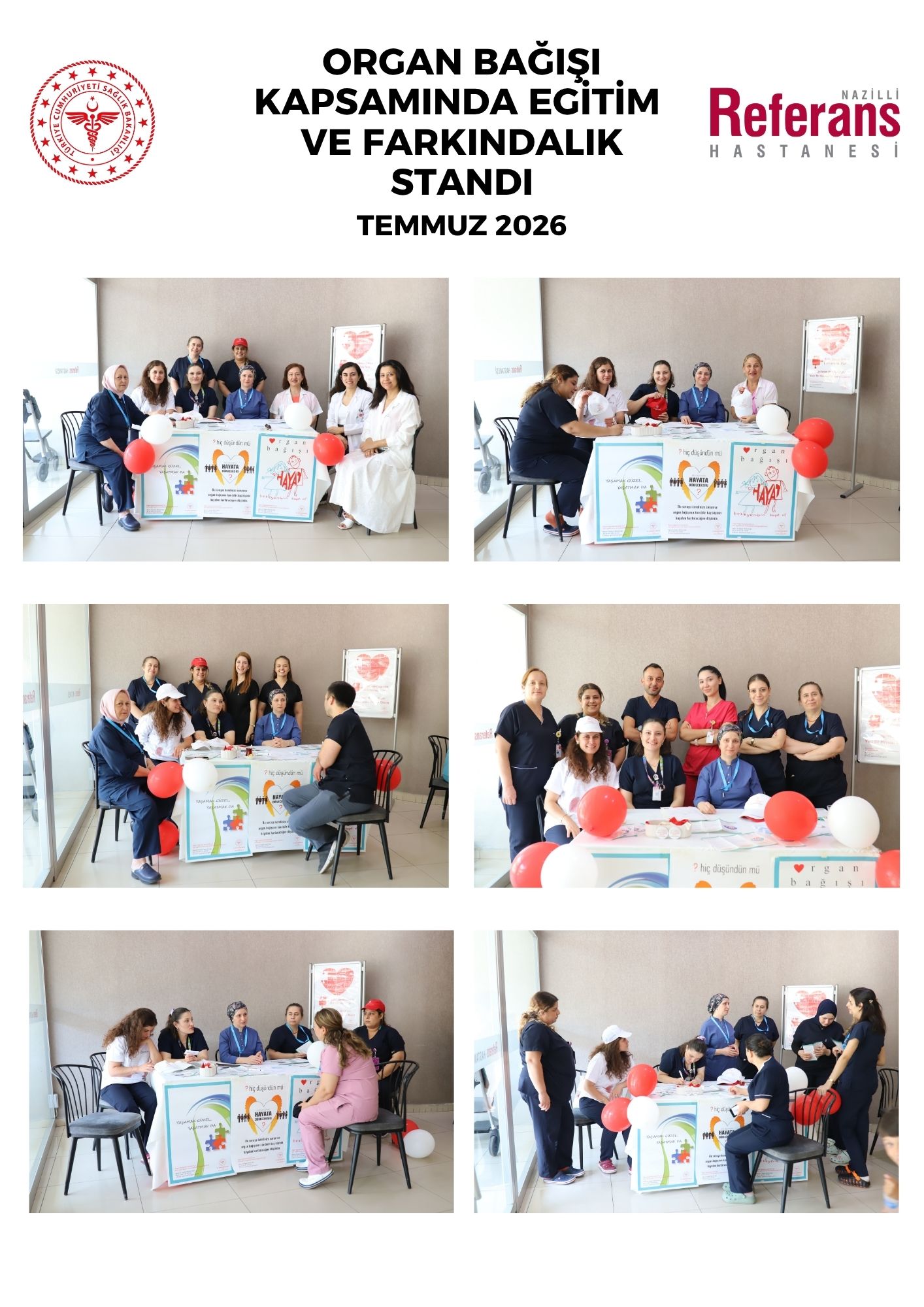 Organ Bağışı kapsamında eğitim ve farkındalık standı Temmuz 2026